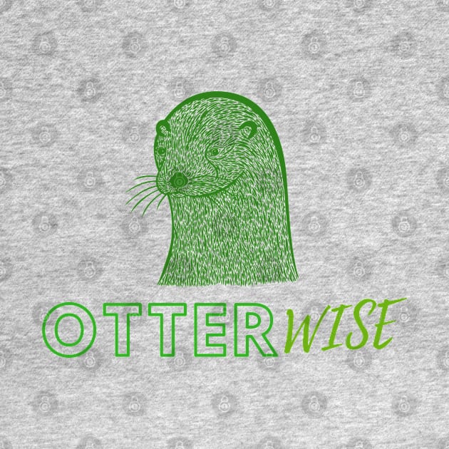 OtterWise - fun otter design - green colors by Green Paladin